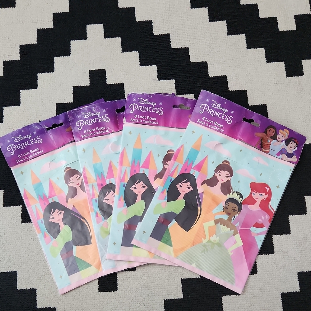 Disney Princess Favor Bags - 4 Packs of 8 Loot Bags